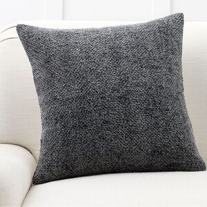 Two Pottery Barn Linen Textured Faye Pillow covers in charcoal 20 x 20. NWT